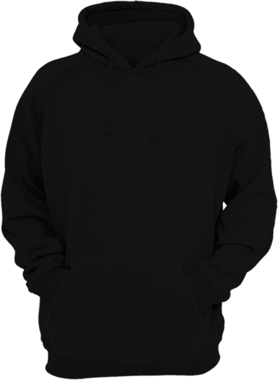 Back Of Black Hoodie PNG
