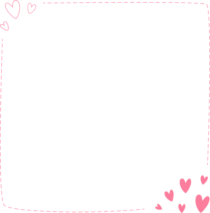 Pink Heart Border PNG