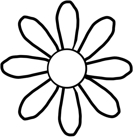 Black And White Flower PNG