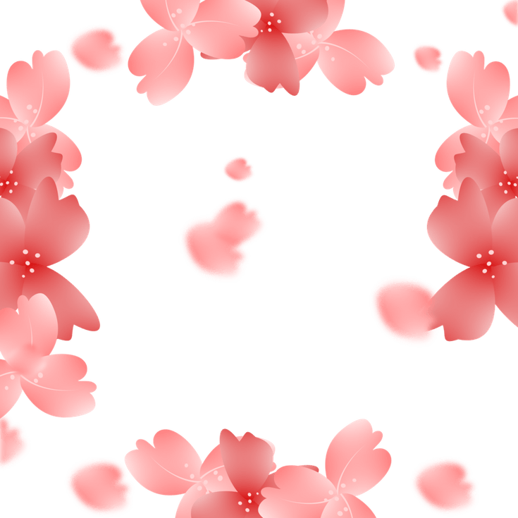 Cherry Blossom Border PNG