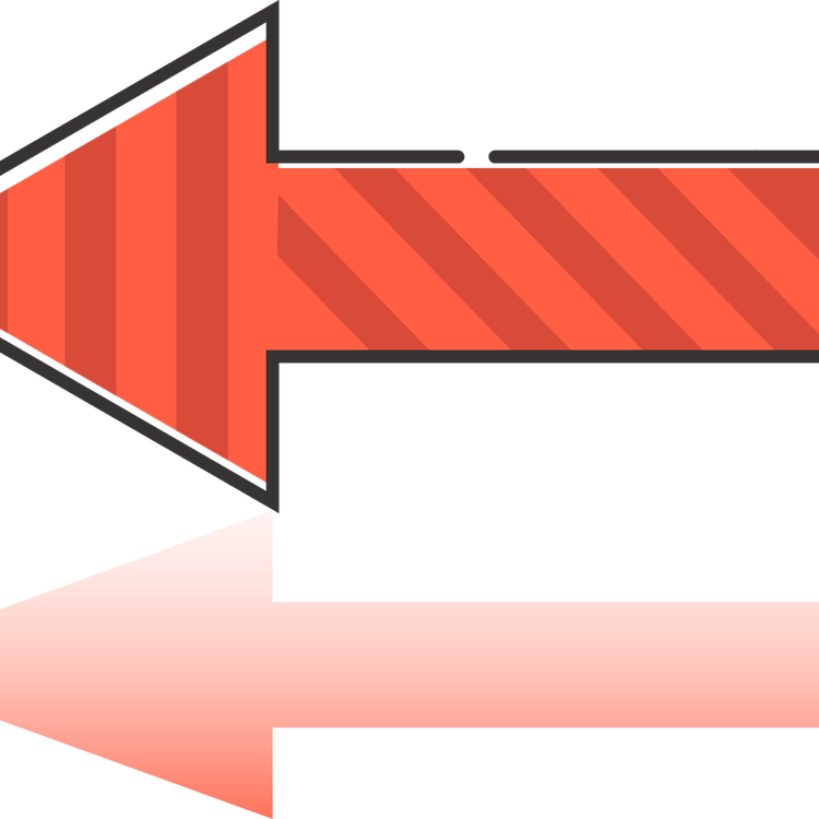 Red Arrow Left PNG