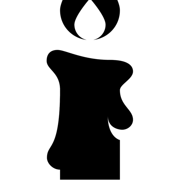 Black Flame Candle PNG