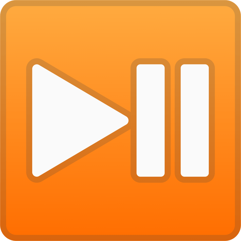Yellow Pause Button PNG