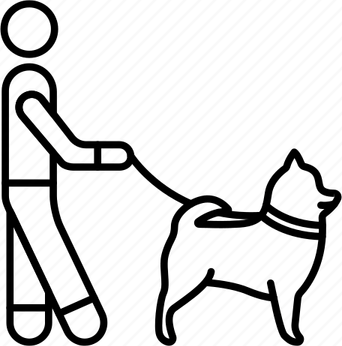 Person Walking Dog PNG
