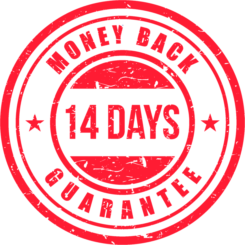 14 Days Money Back Guarantee PNG