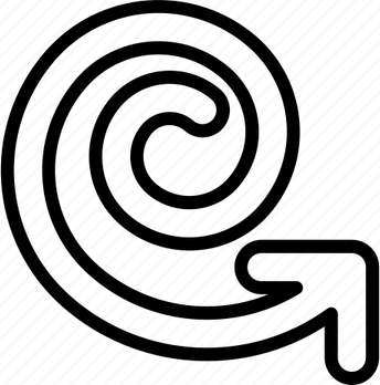Spiral Arrow PNG