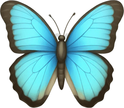 Butterfly Light Blue PNG