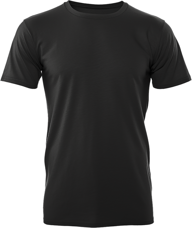 Blank T Shirt Black PNG