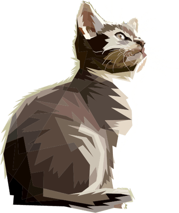 Geometric Cat PNG
