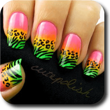 Animal Print Nails PNG