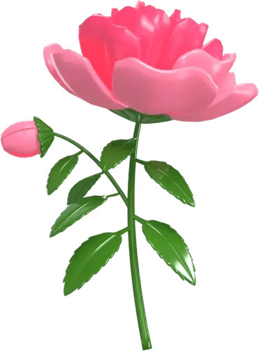 3d Flower PNG
