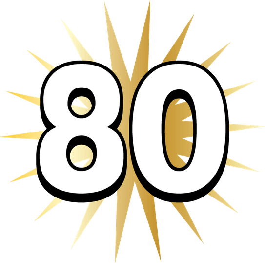 80th Birthday PNG