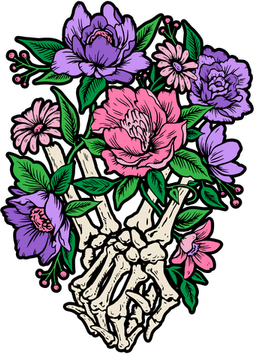 Skeleton Flower PNG