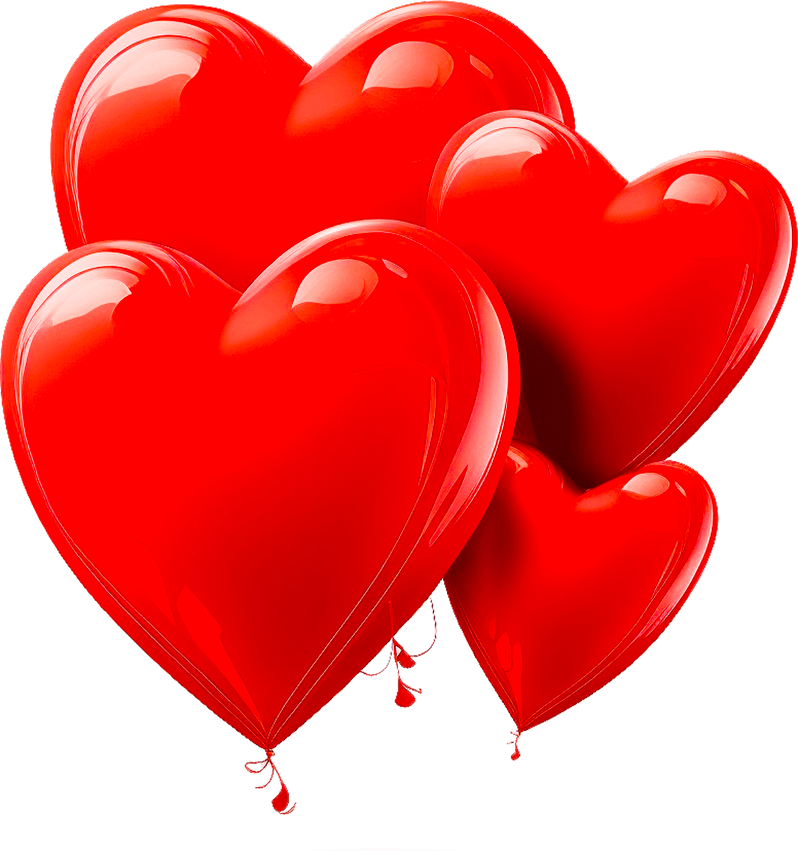 Red Heart Balloon PNG