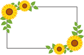 Sunflower Border PNG