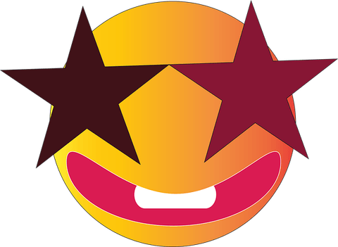 Star Eyes Emoji PNG