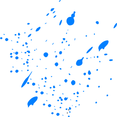 Blue Paint Splatter PNG