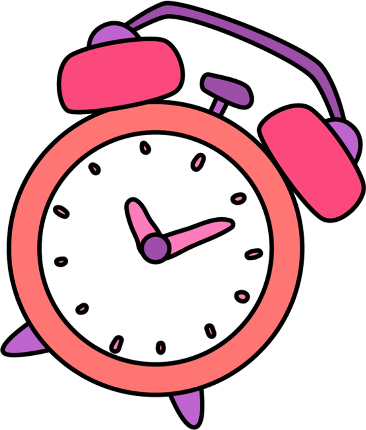 Pink Clock PNG