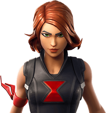 Fornite Black Widow Outfit PNG