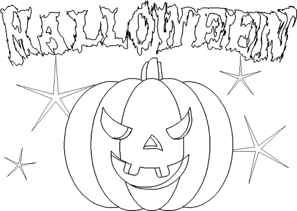 Halloween Coloring Pages PNG