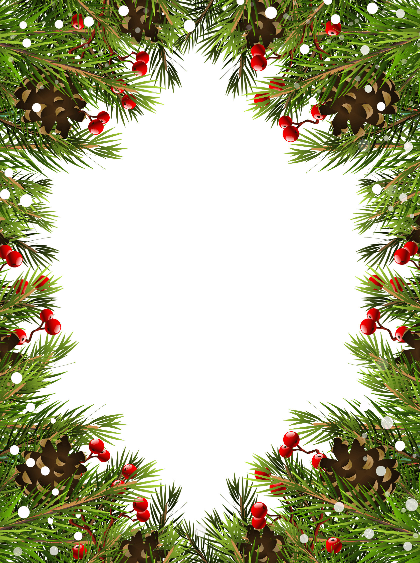 Christmas Tree Frame PNG