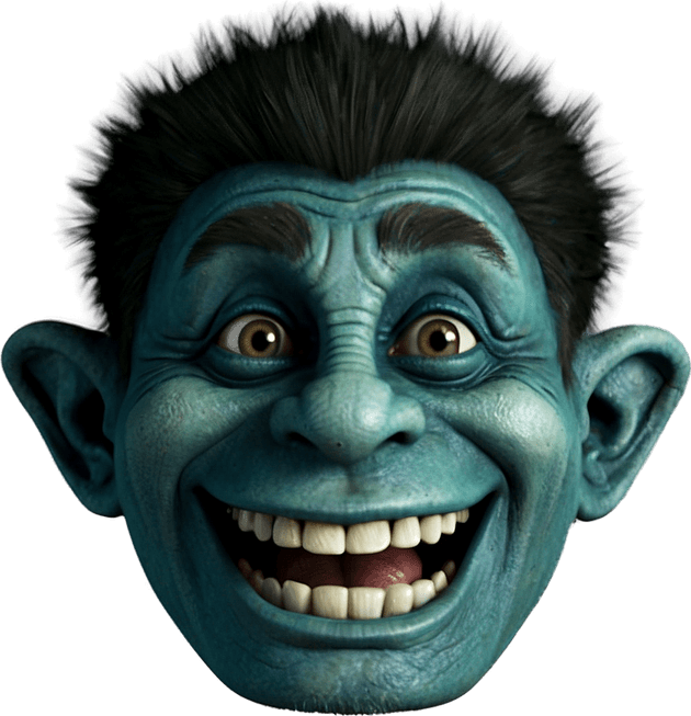 Monster Troll Face PNG