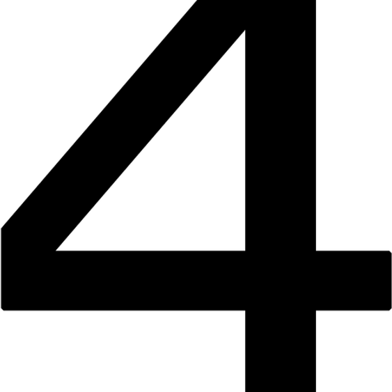 4 Number PNG