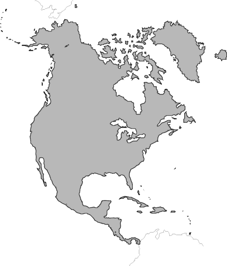North America Map PNG