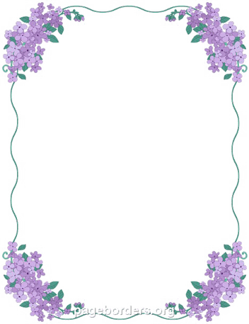 Lilac Flower Border PNG