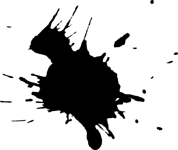 Black Blood Splatter PNG