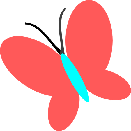 Butterfly Light Red PNG