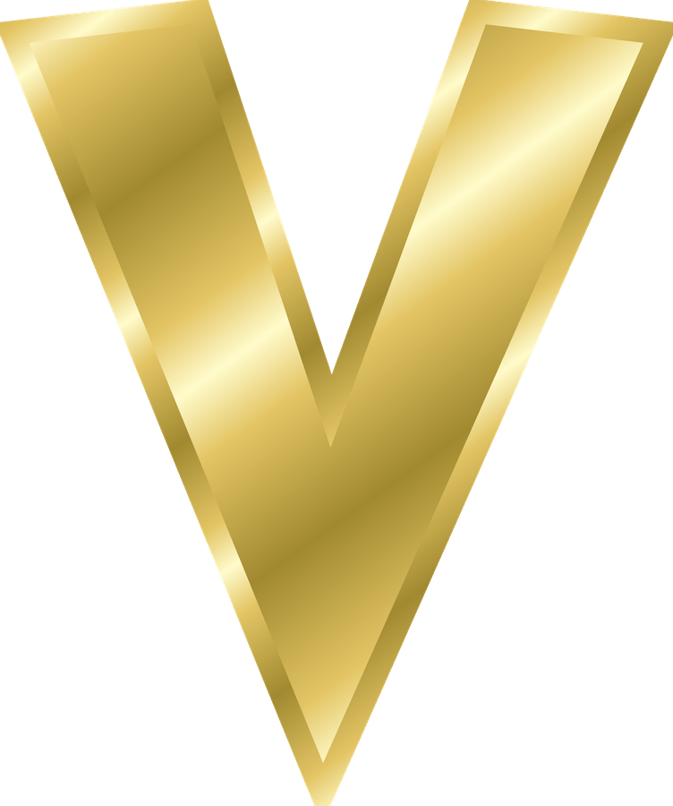 Gold Letters PNG