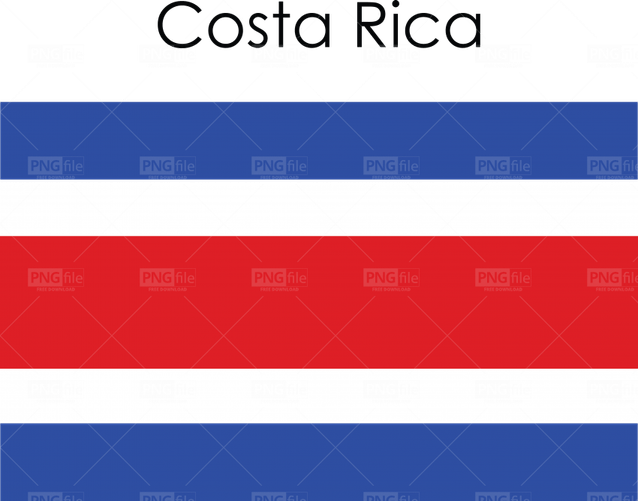 Costa Rica Flag PNG