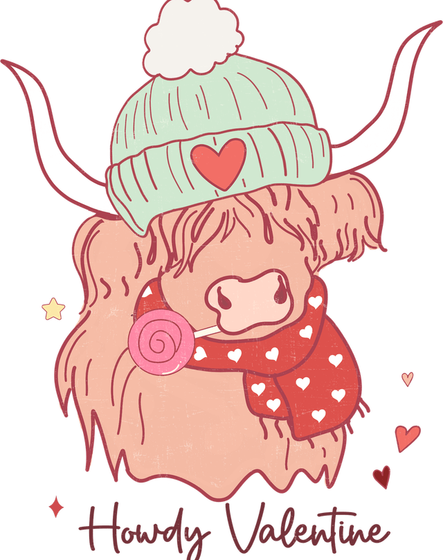 Flora Highland Cow PNG