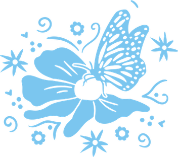 Flower With Butterfly PNG