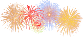 Fireworks Banner PNG