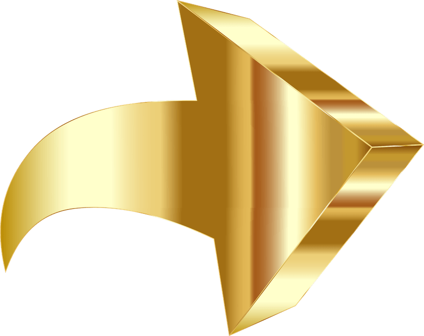 Gold Arrow PNG