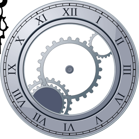 Roman Letter Clock PNG