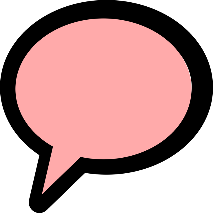 Speech Bubble Pink PNG