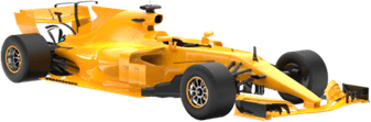 Yellow Race Car PNG