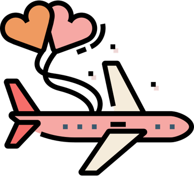 Heart Airplane PNG