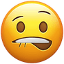Biting Lip Emoji PNG