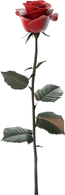 Long Stem Rose PNG