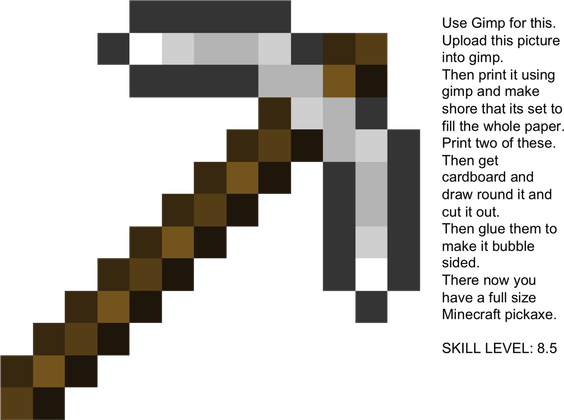 Minecraft Pickaxe PNG