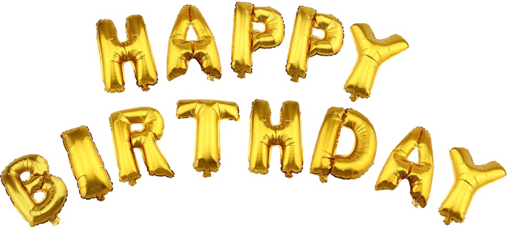 Happy Birthday Foil Balloon PNG