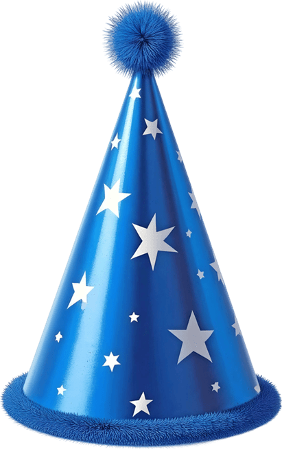 Blue Birthday Hat PNG
