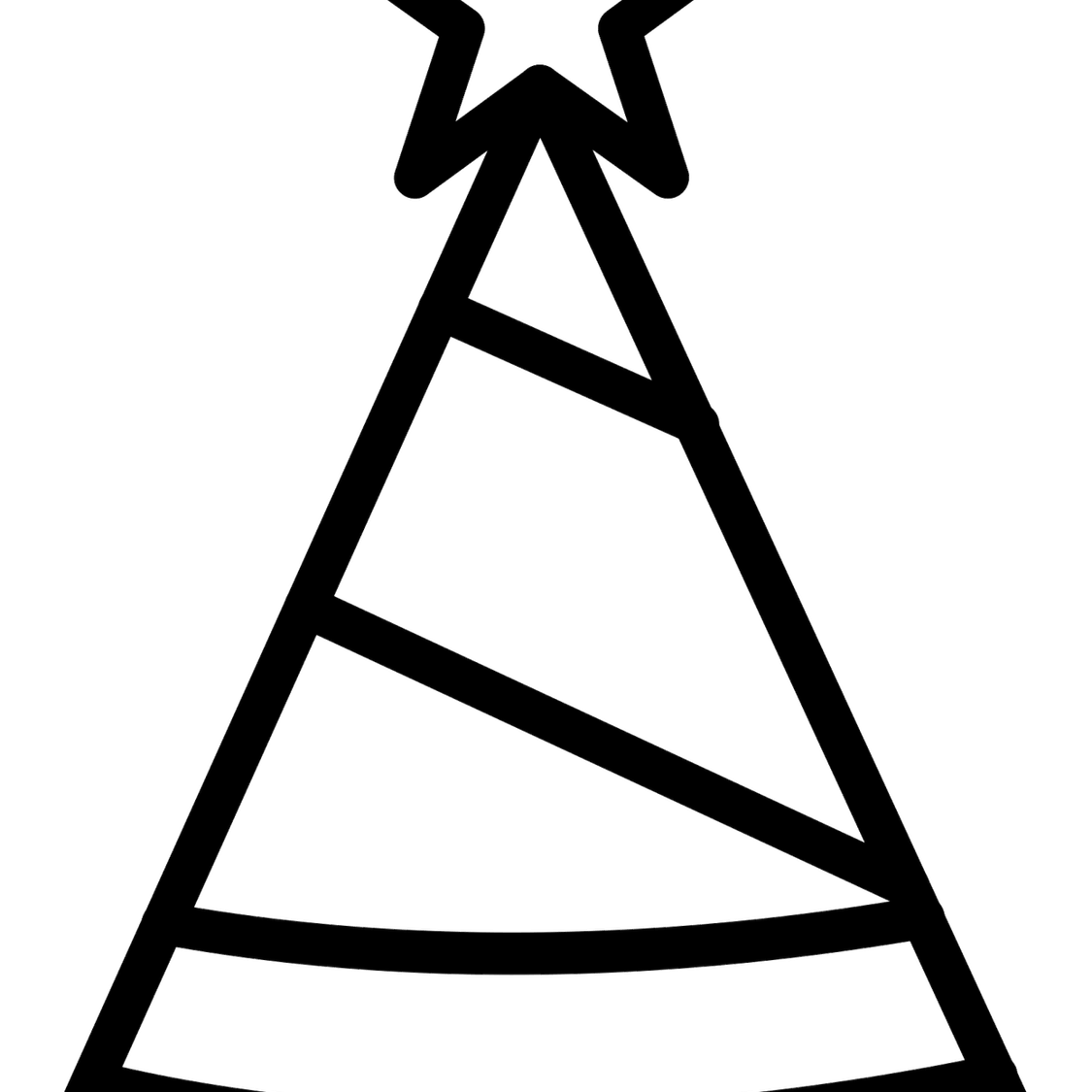 Birthday Hat Black PNG