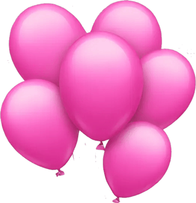 Pink And White Balloon PNG
