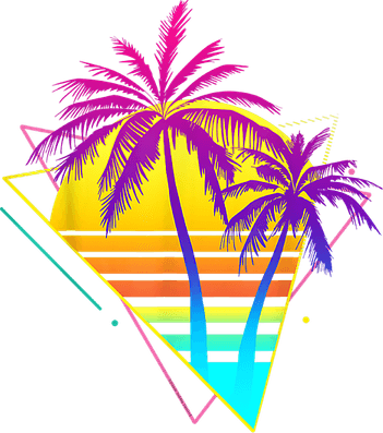 Vaporwave Palm Tree PNG