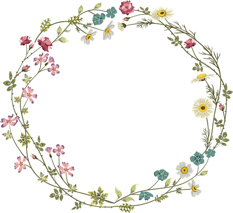 Cute Flower Border PNG